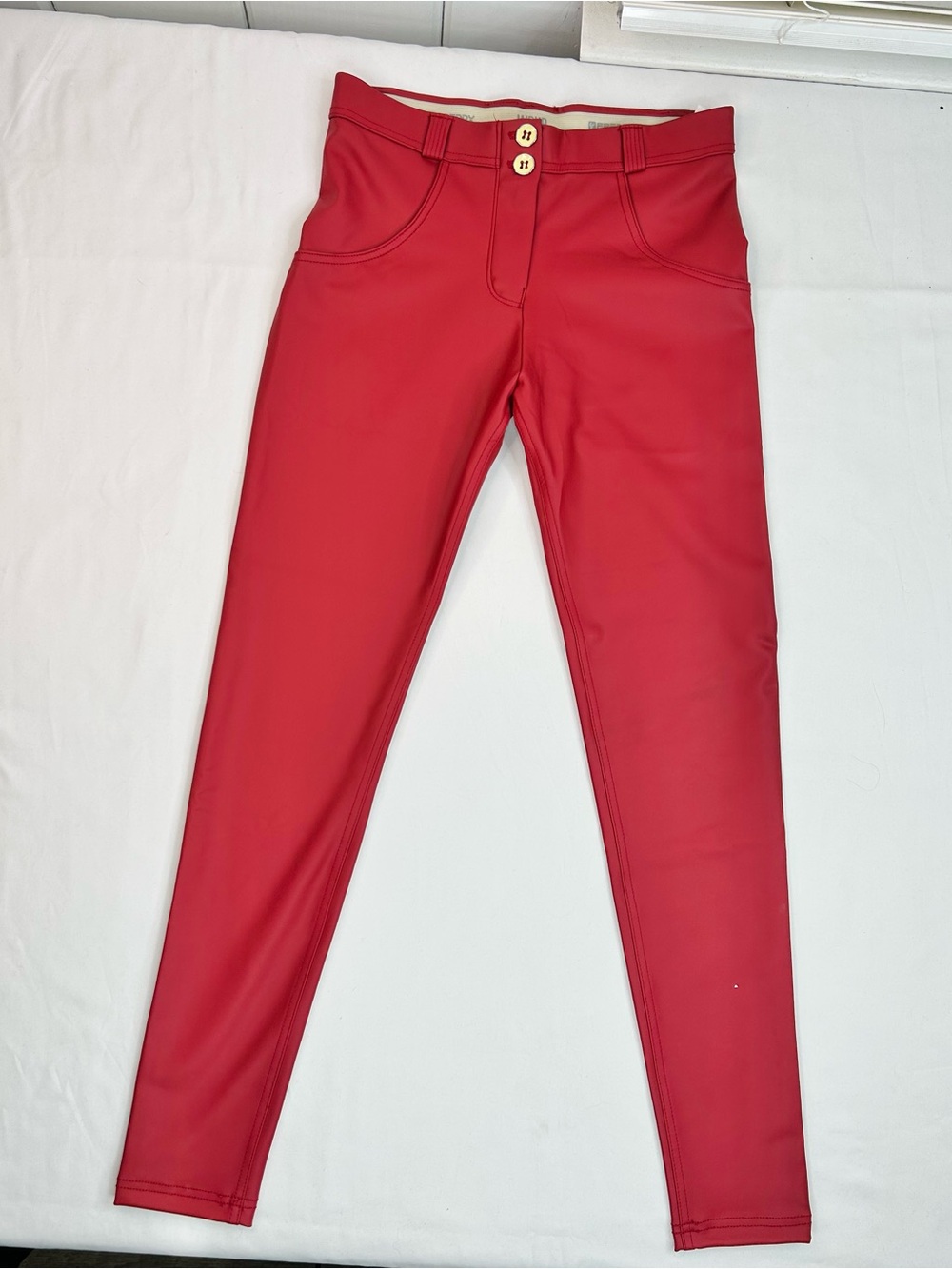Freddy WR.UP Low Waist Faux Leather Scarlet Rose Red